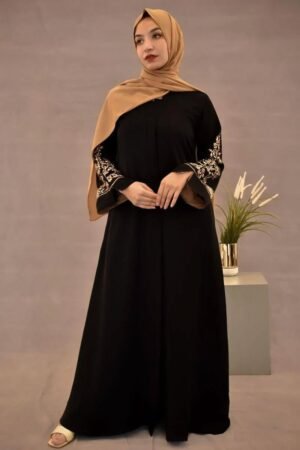 1 Piece Abaya Black & Gold
