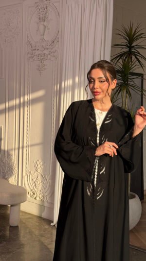 black cutwork abaya
