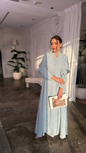 pistacho color abaya